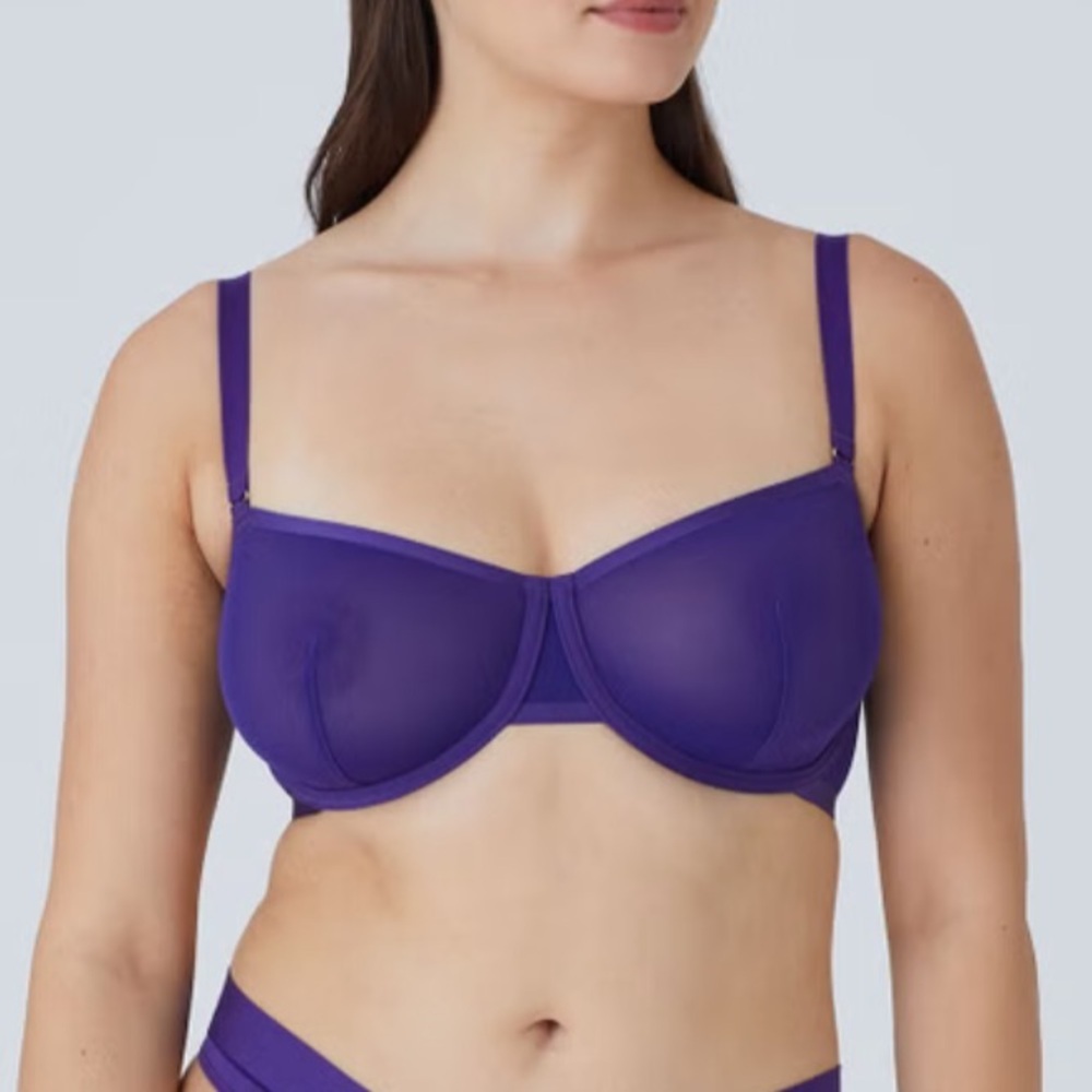 CUUP The Balconette bra mesh dusk purple 34F